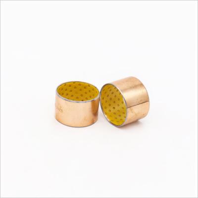 China Manga amarilla de bronce rodada de POM Boundary Lubricating Bearings Flanged en venta