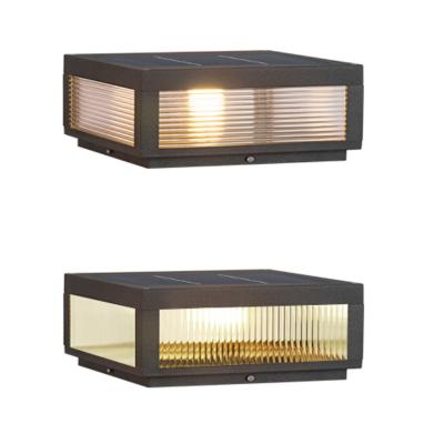 China Stainless Steel Z-22525 TYN Horizontal And Vertical Square Door Yard Solar LED Glass Wall Column Light for sale