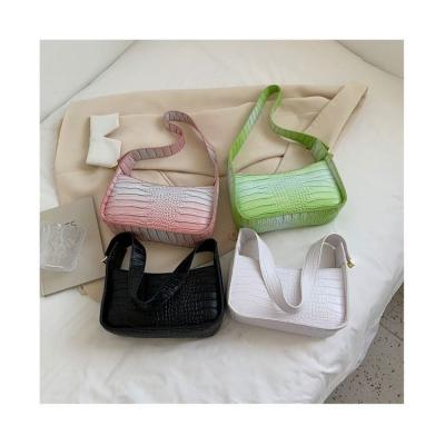 China 2021 Fashion Alligator Pattern Ladies Shoulder Armpit Clips Crocodile Women Small Dumpling Bags Luxury For Purses And Handbags Armpits for sale