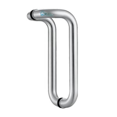 China Modern curved stainless steel glass door handles for sale