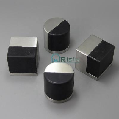 China Stainless Steel Cylinder Floor Rubber Door Stop for sale