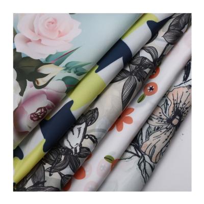 China high quality stretch polyester material 40d 380t flower print taffeta fabric for upholstery for sale