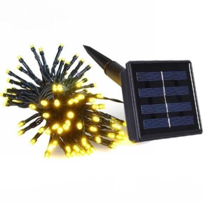 中国 12M 100LED bulbs solar panel power LED string lights fairy light for christmas halloween party wedding decoration 販売のため