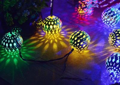 China Morocco Ball Solar LED String Lights , Colorful Solar Party String Lights en venta