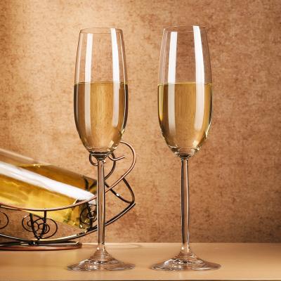 China 210ml Bulk Wholesale Clear 7oz Crystal Tulip Shaped Champagne Glass Cup Clear Reusable For Bar Party for sale