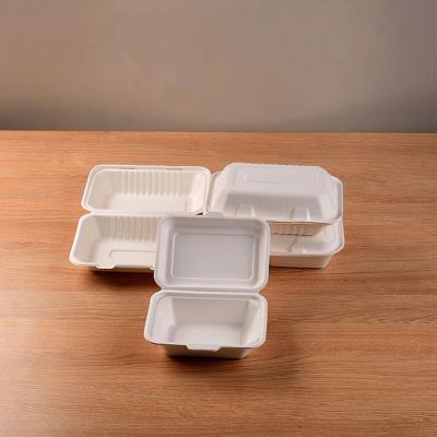 China Wholesale Biodegradable Eco-Friendly Disposable Anti-Slip Take Away Lunch Packing Boxes Sugarcane Bagasse Paper Lunch Box for sale