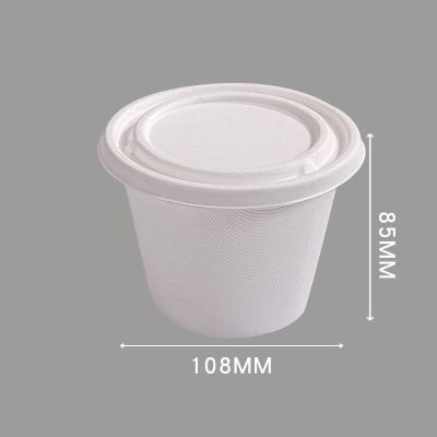 China 16oz Anti-Slip Disposable Biodegradable Coffee Mug 16oz Bagass Drink Cup With Paper Lid for sale