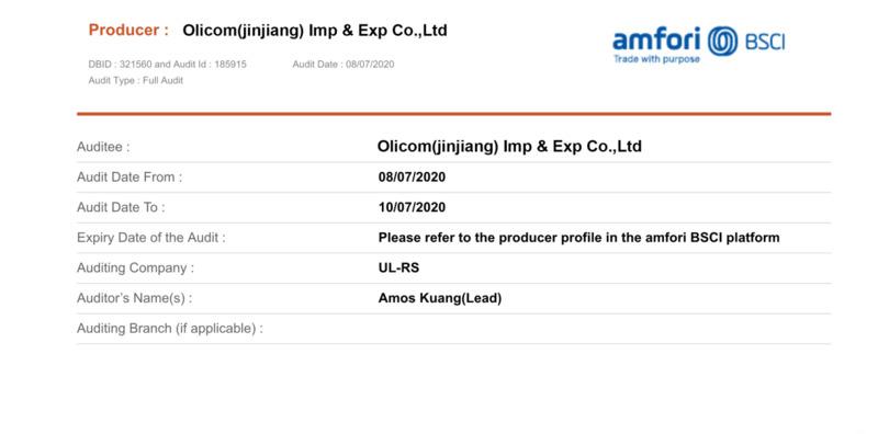 BSCI - Olicom ( Jinjiang) Imp. & Exp. Ltd.