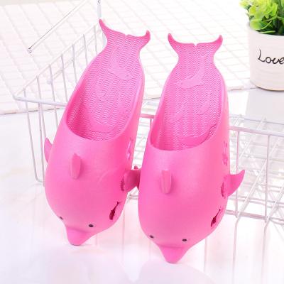 China New fashion trend boys and girls cartoon slippers beach shoes dolphin shoes children's fetters for sale