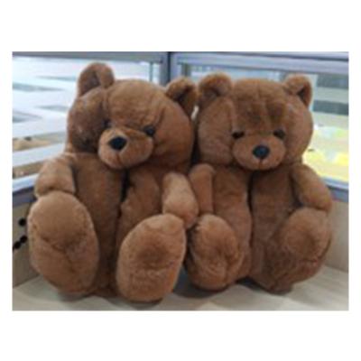 China China Manufacturer Wholesale Cheap Lovely Plush Waterproof Slipper Teddy Bear Slippers Indoor Animal Non Slip For Kids for sale