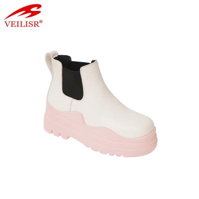 China Waterproof 2021 New Martin Boots Female British Style Chelsea Boots Thick-soled Women Short Boots for sale