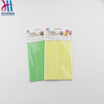 China Colorful Environmental Protection Party Cake Pops Paper Sticks for sale