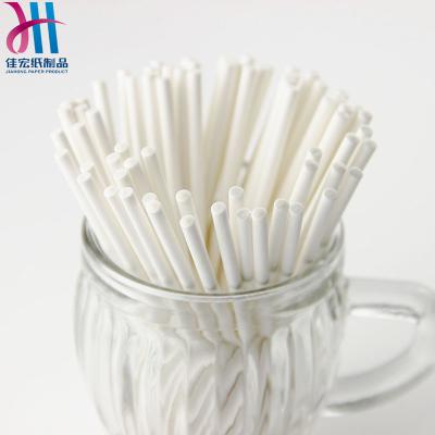 China LFGB Eco-Friendly Approved White Degradable Paper Sticks For Making Chocolate Milk Lollipop for sale