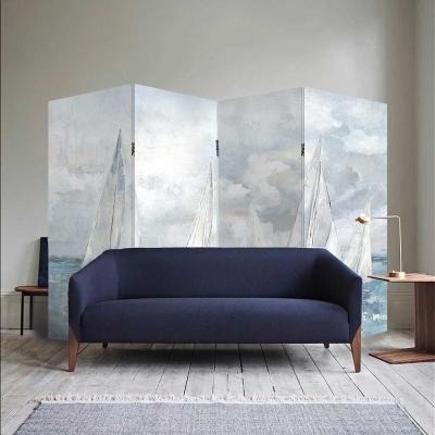 China Hot Sale Amazon Canvas Art Printed Room Divider Canvas Folding Living Room Canvas Screen for sale