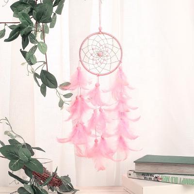 China Indian Pink Hanging Dream Room Bohemian Decoration Fashion Accessories Catcher for sale