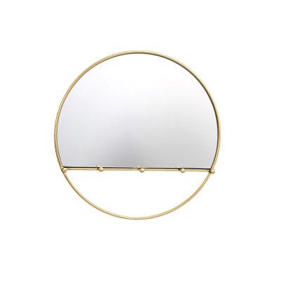 China Metal Decorative Round Functional Mirror Unique Design Mirror Bathroom Wall Mirrors Home Decor for sale