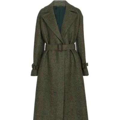 China Breathable 2022 Hign Quality Autumn Winter woolen Oversized Loose overcoat Knitted green Coat cashmere Sweaters For Women for sale