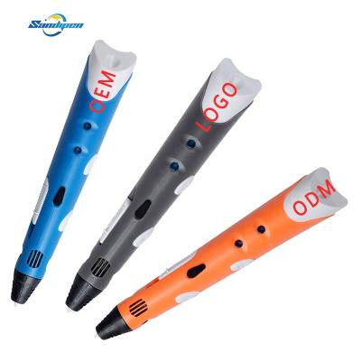 China Popular 3d pen plastic ballpoint pen toys promotional 3d printer pen accessories for sale