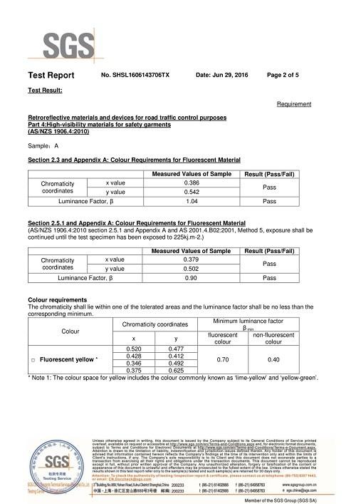 AS/NZS 1906.4-2010 - Suzhou HengGuang Garments CO., Ltd.