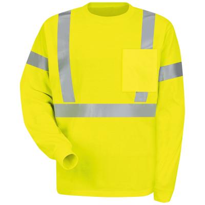 China Hi Vis Long Sleeve T-shirt Reflective Safetywear for sale