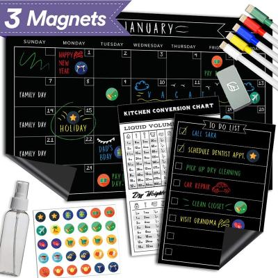 China Home Reusable Monthly Magnetic Dry Erase Fridge Calendar 17