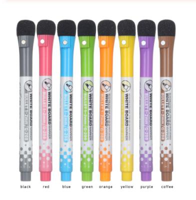 China Home Durable NO--Toxic Fine Tip Dry Erase 8 Colors Glitter Whiteboard Marker Pen With Magnet for sale