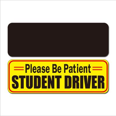 China Eco-Friendly Reflective Student Driver Traffic OEM ODM Magnetic Sticker Sign For Vehicles for sale