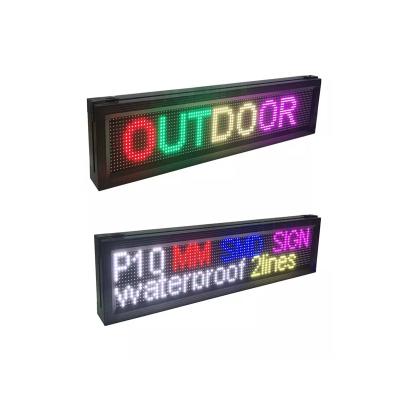 China Indoor Shop Windows Led Display Boar P10 Semi-Outdoor SMD Full Color Led Scrolling Text Sign for sale