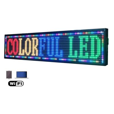 China Indoor Customization Store Outdoor LED Rolling Subtitles Sign Advertising Multi Color Walking Moving Screen Led Billboard for sale