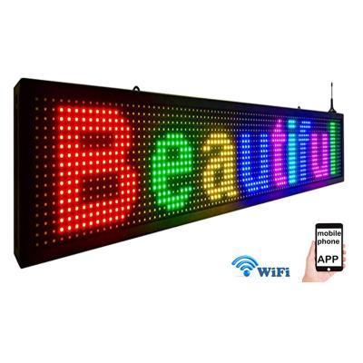 China P10 Indoor Outdoor RGB WIFI Capacitive Remote Running Message Text Led Display Panel for sale