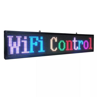 China Indoor Outdoor Programmable Scrolling Led Sign P5P10 Indoor Led Movable Message Display Board for sale