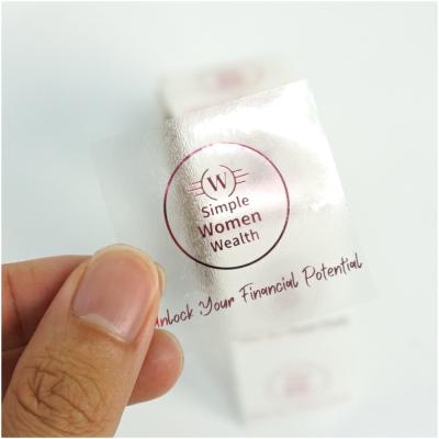 China Waterproof clean brand custom transparent waterproof printing BOPP advanced hot pink private logo cosmetic gold label daily chemical roll for sale