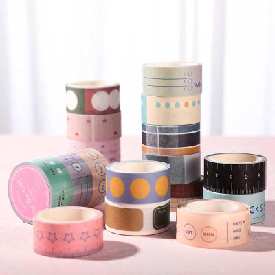 China Illustration Waterproof Hot Selling Stationery Printing Custom Transparent Hand Account Washi Tape for sale