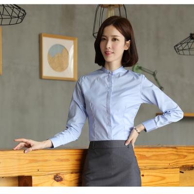 China Anti-wrinkle Ms. shirt design office lady's wear women's top women's white coat for sale