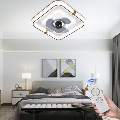 China Atunus Modern Custom Energy Saving Square Bedroom Silent Ceiling Fan With Remote Control Led Light for sale