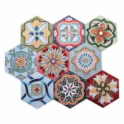 China Glazed Metallic Bathroom Matte Ceramic Hexagon Tiles Anti-slip Tiles Metal Gloss Floor Kitchen for sale