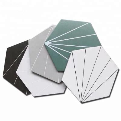 China Glazed Metallic Bathroom Matte Ceramic Hexagon Tiles Anti-slip Tiles Metal Gloss Floor Kitchen for sale