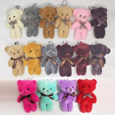 China Wholesale Cute Teddy Bear Bear Doll Pendant 12cm Birthday Gift New Creative Plush Toy for sale