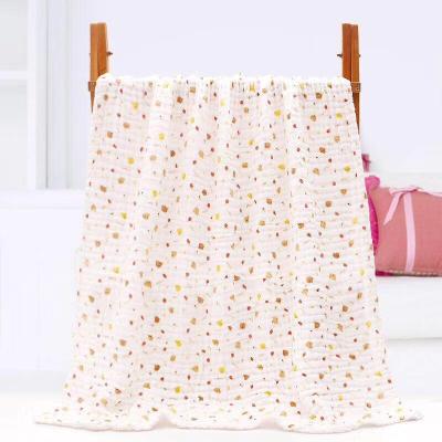 China PORTABLE Newborn Towels Gauze Super Soft Baby Bath Cotton Muslin Baby Towel 6 Layer Infant Towels for sale