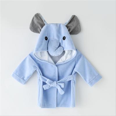 China Children's Bath Towel Kid's Bathrobe Hooded Cartoon Wearable Coat Bamboo Child Safe Fiber for sale