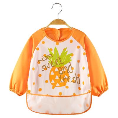 China Viable Baby Waterproof Gowns Anti-Dressing Baby Eating Clothes Long Sleeve Waterproof Baby Bibs Pocket for sale