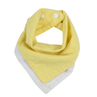 China Hot Selling Cotton Baby Saliva Baby Towel Viable Linen Baby Bib Square Towel Both Sides Available for sale