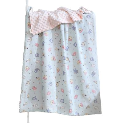 China Wholesale Wearable 100% Polyester Minky Dotted Baby Blanket Super Soft Baby Blanket for sale