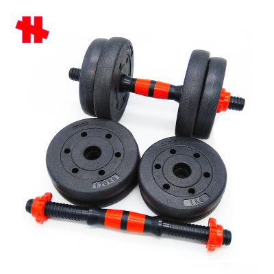 China Dumbbell Home Gym Use Adjustable Set Plastic Cement Dumbbell 10KG 15KG 20KG 30KG 40KG for sale