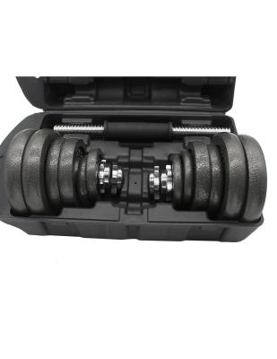 China Good Quality 20 & 50 Kg Metal Weight Disc Weight Combination Adjustable Dumbbell Set For Home Gym for sale