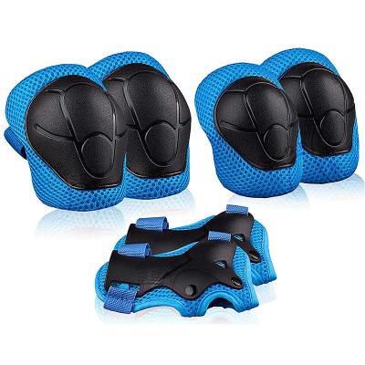 China Elasticity Adjustable Kids 6pcs/Kit Speed ​​Elbow Pads Wrist Guard Cycling Riding Knee Protector Breathable Protectors Skateboard Ice Roller Skating for sale