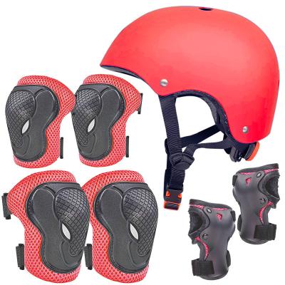 China Adjustable Elasticity Breathable Hot Sale 7 Pcs/Set Kids Scooter Helmet Protector Gear Safety Skateboard Helmet Sweat Pad for sale