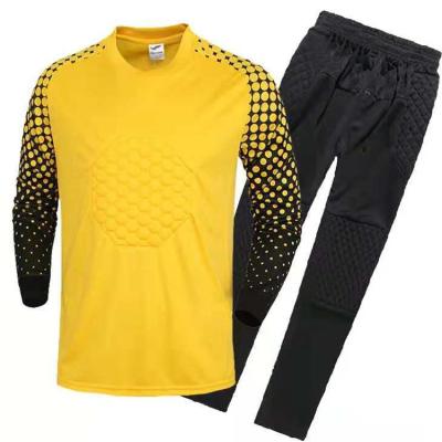 China Wholesale Best Quality Breathable Quick Dry Long Sleeve Yellow Soccer Goalkeeper Uniform for sale