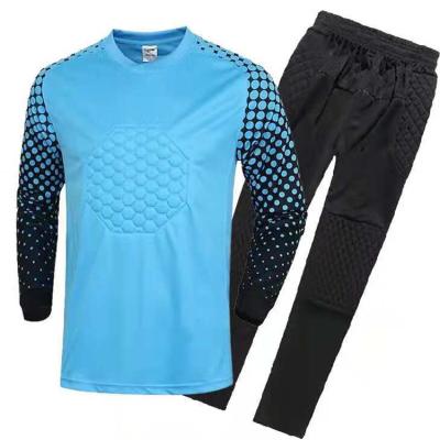 China 2019-20 Thailand Quality Sky Blue Goalkeeper Breathable Quick Dry Long Sleeve Soccer Jersey for sale