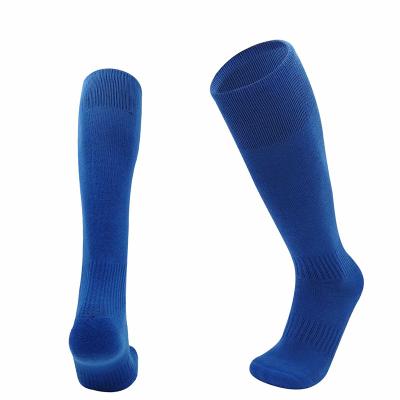 China Breathable Breathable Long Royal Blue Football Socks for sale